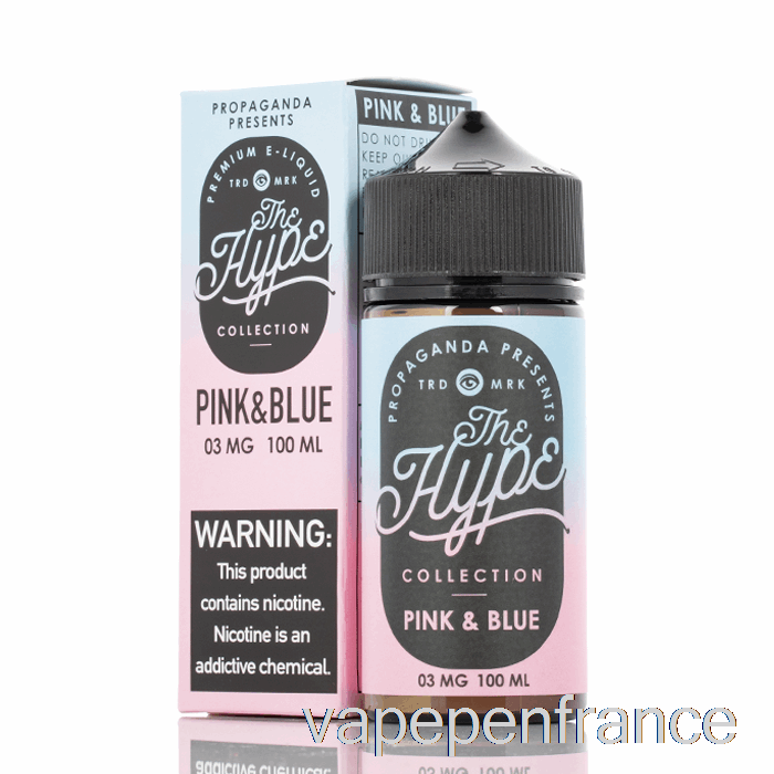 Hype - Rose Et Bleu - E-liquide De Propagande - Stylo Vape 100 Ml 3 Mg